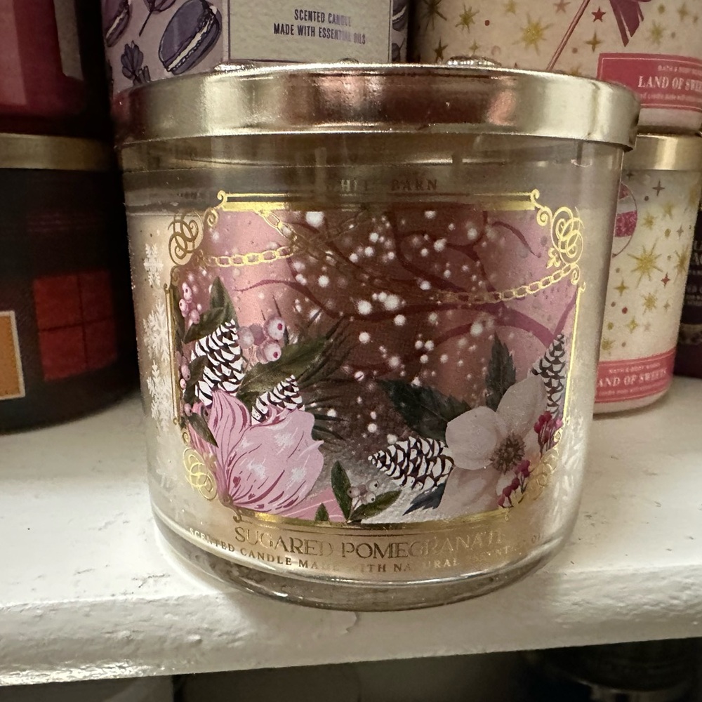 Bath and Body Works Sugared Pomegranate Candle 2023